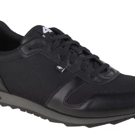 4F Men's Casual OBML255-21S, Męskie, Czarne, buty sneakers, tkanina, rozmiar: 42