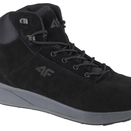 4F Element Boots 4FAW22FWINM013-20S, Męskie, Czarne, buty zimowe, skóra zamszowa, rozmiar: 43