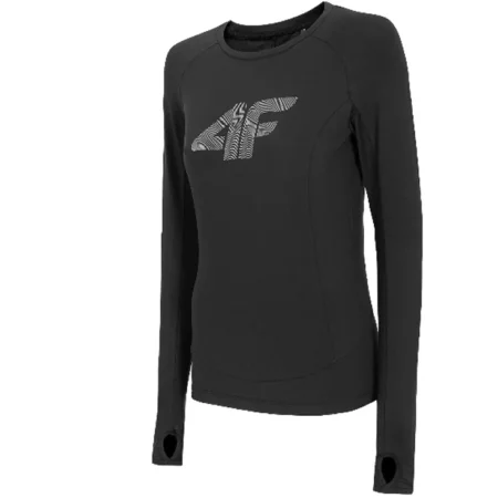 4F Women's Functional Longsleeve H4L20-TSDLF001-20S, Damskie, Czarne, longsleevy, poliester, rozmiar: XS