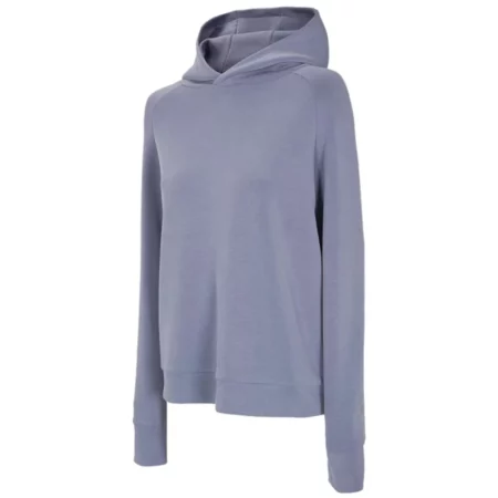 4F Women's Hoodie H4L21-BLD017-32S, Damskie, Niebieskie, bluzy, Modal, rozmiar: S