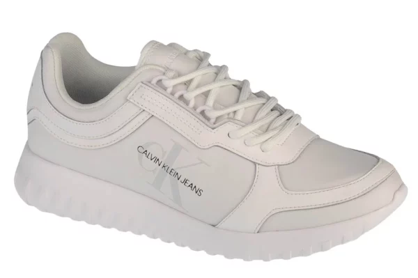 Calvin Klein Runner Laceup YW0YW00375-0K4, Damskie, Białe, buty sneakers, skóra licowa, rozmiar: 41