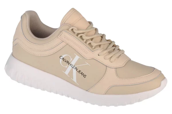 Calvin Klein Runner Laceup YW0YW00375-AEO, Damskie, Beżowe, buty sneakers, skóra licowa, rozmiar: 38