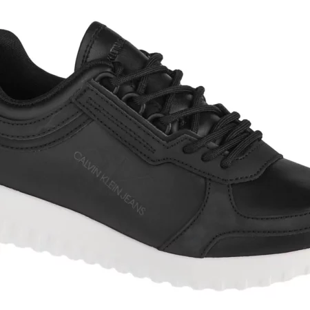 Calvin Klein Runner Laceup YW0YW00375-BEH, Damskie, Czarne, buty sneakers, skóra licowa, rozmiar: 39