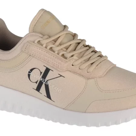 Calvin Klein Runner Laceup YW0YW00466-AEO, Damskie, Beżowe, buty sneakers, tkanina, rozmiar: 37