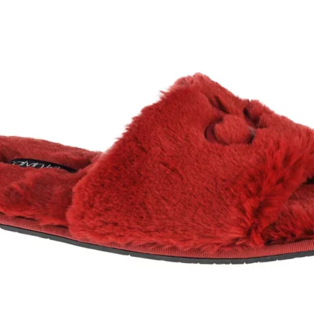 Calvin Klein Slipper Sandal Fur HW0HW00634-XB8, Damskie, Bordowe, kapcie, tkanina, rozmiar: 36