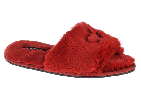 Calvin Klein Slipper Sandal Fur HW0HW00634-XB8, Damskie, Bordowe, kapcie, tkanina, rozmiar: 36