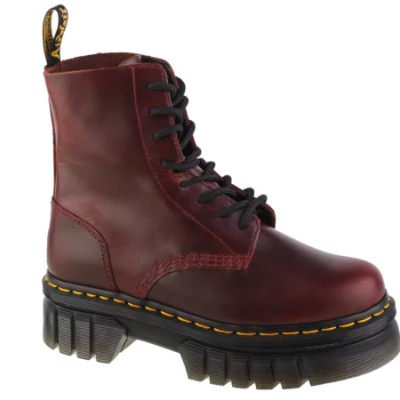 Dr. Martens Audrick DM27818211, Damskie, Bordowe, glany, skóra licowa, rozmiar: 36