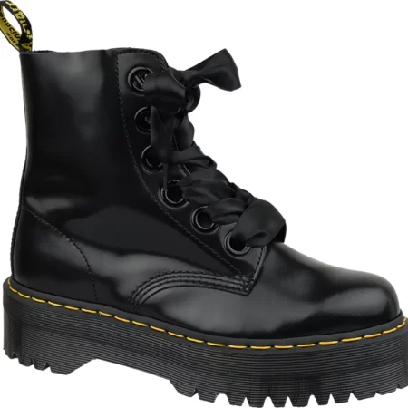 Dr. Martens Molly 24861001, Damskie, Czarne, glany, skóra licowa, rozmiar: 39