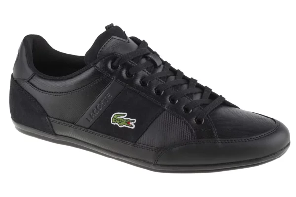 Lacoste Chaymon 743CMA003502H, Męskie, Czarne, buty sneakers, skóra licowa, rozmiar: 45