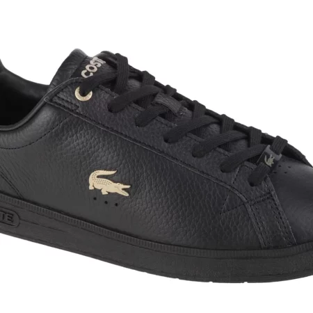 Lacoste Graduate Pro 745SMA011802H, Męskie, Czarne, buty sneakers, skóra licowa, rozmiar: 44,5