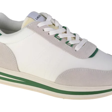 Lacoste L-Spin 743SMA0065082, Męskie, Białe, buty sneakers, skóra zamszowa, rozmiar: 44