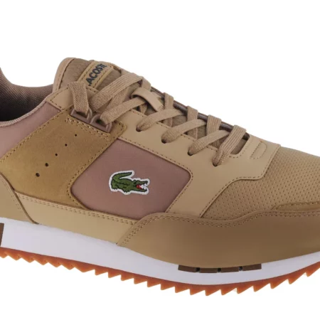 Lacoste Partner Piste 744SMA0051524, Męskie, Brązowe, buty sneakers, tkanina, rozmiar: 45