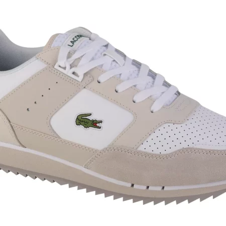 Lacoste Partner Piste 745SMA001103A, Męskie, Beżowe, buty sneakers, syntetyk, rozmiar: 44,5