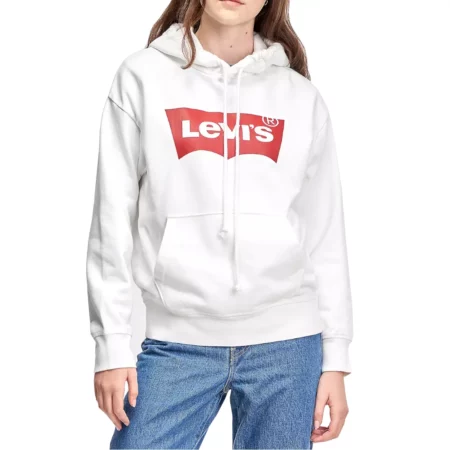 Levi's Graphic Standard Hoodie 184870024, Damskie, Białe, bluzy, bawełna, rozmiar: M