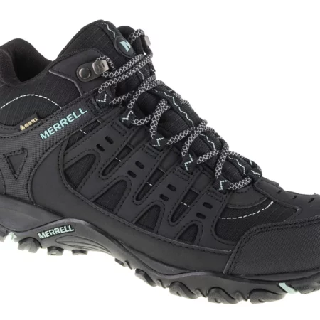 Merrell Accentor Sport Mid GTX Wmns J88686, Damskie, Czarne, buty trekkingowe, skóra syntetyczna, rozmiar: 37,5