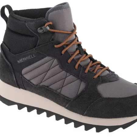 Merrell Alpine Sneaker Mid PLR WP 2 J004289, Męskie, Czarne, buty trekkingowe, tkanina, rozmiar: 41