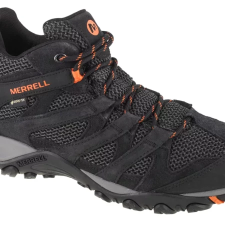 Merrell Alverstone Mid GTX J84575, Męskie, Czarne, buty trekkingowe, przewiewna siateczka, rozmiar: 45