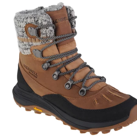 Merrell Siren 4 Thermo Demi Zip WP J037412, Damskie, Brązowe, buty zimowe, nubuk, rozmiar: 37