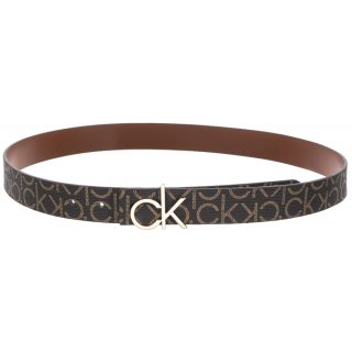 Pasek Mono Mix Ck Logo Rev Belt 30MM Brown Mono/Caramel K60K608476 0HH (CK18-a) Calvin Klein