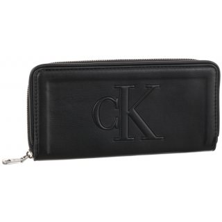 Portfel Sculpted Zip Around Pipping K60K610348 BDS Black (CK177-b) Calvin Klein