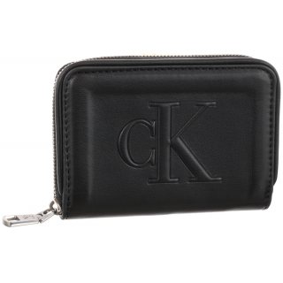 Portfel Sculpted Med Zip Around Pipping K60K610353 BDS Black (CK178-a) Calvin Klein