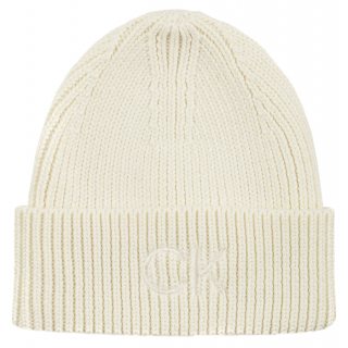 Czapka Re-Lock Beanie W/Emb Marshmallow K60K608660 Yal (CK7-c) Calvin Klein