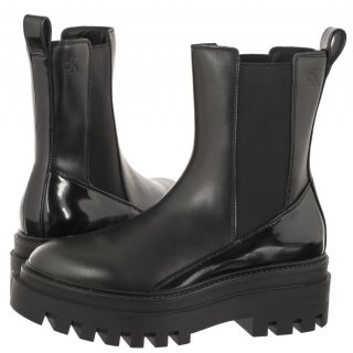 Sztyblety Chunky Boot Chelsea Lth Mg Sat Triple Black YW0YW01286 0GT (CK413-b) Calvin Klein