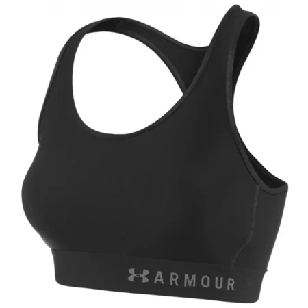 Under Armour Armour Mid Kehole Bra 1307196-001, Damskie, Czarne, biustonosze sportowe, poliester, rozmiar: XS