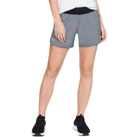 Under Armour Launch SW Go Long Short 1342841-001, Damskie, Szare, spodenki, poliester, rozmiar: XS