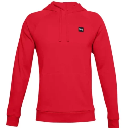 Under Armour Rival Fleece Hoodie 1357092-600, Męskie, Czerwone, bluzy, bawełna, rozmiar: M