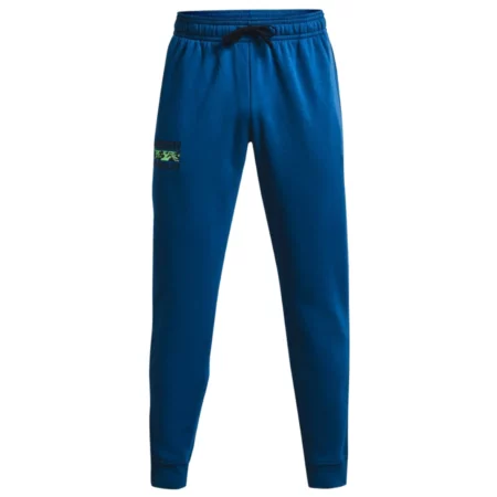 Under Armour Rival Fleece Signature Joggers 1366366-432, Męskie, Niebieskie, spodnie, bawełna, rozmiar: L