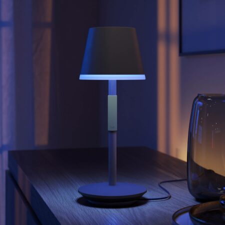 Philips Hue Go lampa stołowa LED z kloszem czarna