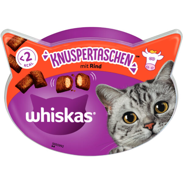 Whiskas Temptations - Wołowina, 8 x 60 g