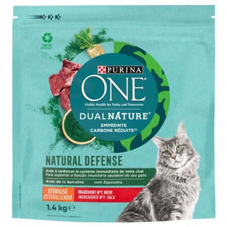 PURINA ONE Dual Nature Sterilized, wołowina ze spiruliną - 1,4 kg