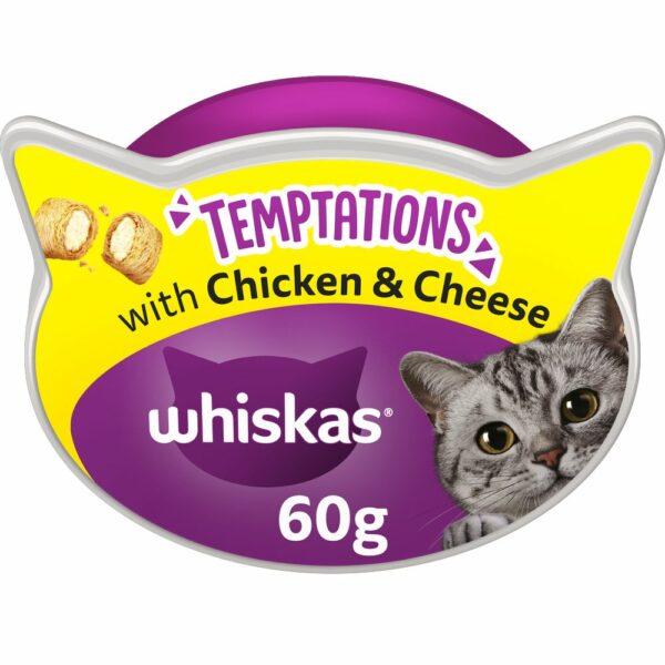 Whiskas Temptations - Kurczak z serem, 8 x 60 g