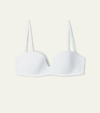 Tezenis Biustonosz Bandeau z Wypełnieniem z Mikrofibry New York Kobieta Biały Rozmiar 85B