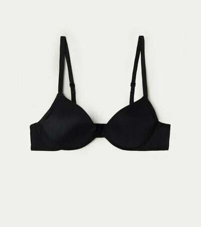 Tezenis Biustonosz Super Push-Up Los Angeles z Mikrofibry Kobieta Czarny Rozmiar 70B