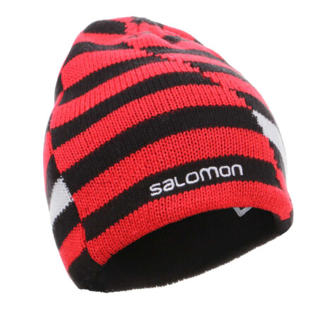 Salomon Beanie 352981 Stripe Reversible Black