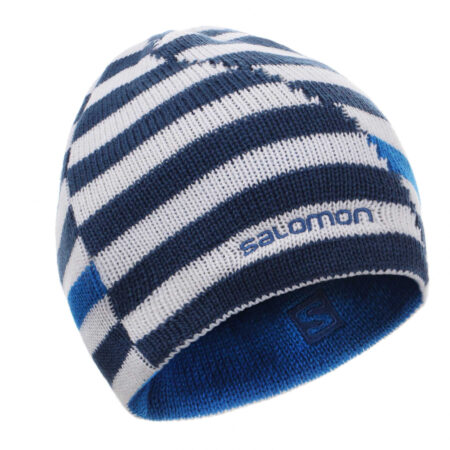 Salomon Beanie 366262 Stripe Reversible White