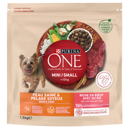 PURINA ONE Mini Skin & Coat, wołowina - 1,5 kg