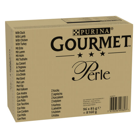 Zestaw Gourmet Perle, 96 x 85 g - Kaczka, jagnięcina, kurczak, indyk w sosie