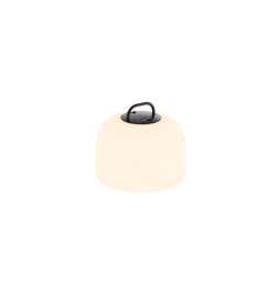 Nordlux :: Lampa ogrodowa Kettle ze ściemniaczem biało-czarna śr. 22 cm