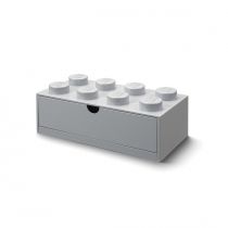 Szufladka na biurko klocek LEGO Brick 8 Szara