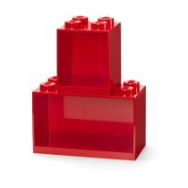 Zestaw półek LEGO BRICK 4 & BRICK 8 Czerwone