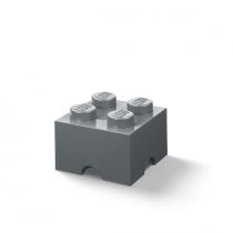 Pojemnik klocek LEGO Brick 4 Ciemnoszary