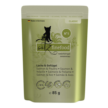 Zestaw Catz Finefood saszetki, 16 x 85 g - Łosoś z drobiem