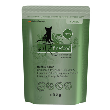 Zestaw Catz Finefood saszetki, 16 x 85 g -  Kurczak z mięsem z bażanta