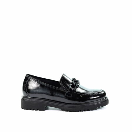 Damskie mokasyny czarne loafersy Gabor 32.554.87