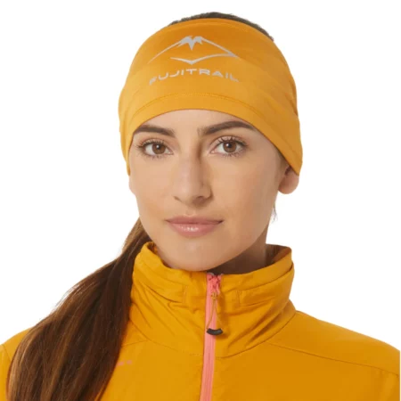 ASICS Fujitrail Headband 3013A874-800, Unisex, Żółte, opaski na głowę, poliester, rozmiar: One size