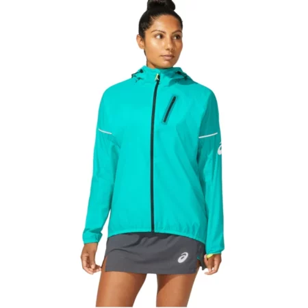 Asics FujiTrail Jacket 2012B930-800, Damskie, Zielone, kurtki, nylon, rozmiar: L